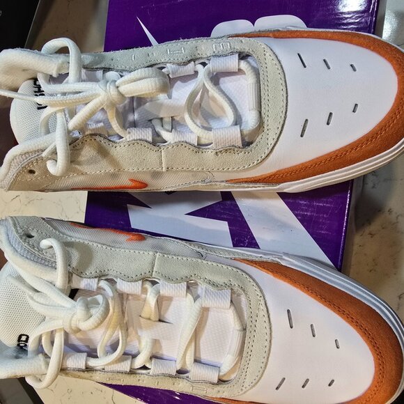 Nike Air Max Ishod Wair Mens SB Summit White & Orange Skate Shoe SZ 10 MENS NEW - Picture 5 of 14